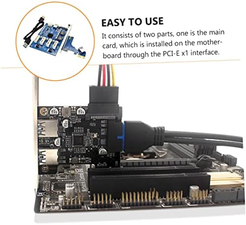 Solustre 1 Поставете PCI-E Riser картичка USB адаптери PCI Express Expressender PCI-E Mining Extender USB Blue Expansion Card ABS PCIE
