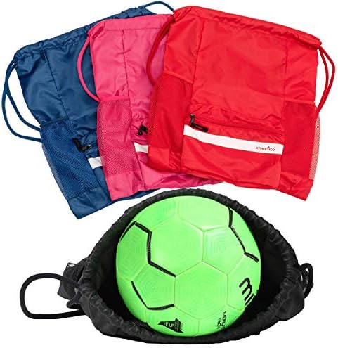 Фудбалска торба со атлетико влечење - фудбалски ранец за момчиња или девојчиња може да носи и кошарка или одбојка