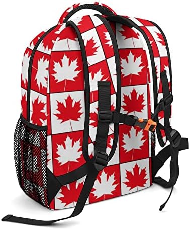 Канадски лисја од јавор со голем капацитет ранец Смешно печатено графички 16in за патување во училиште