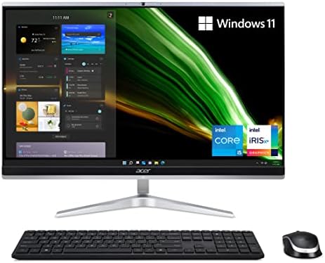 Acer Aspire C24-1650-UA92 AIO Десктоп | 23.8 Целосен HD IPS Дисплеј | 11-Ти Gen Intel Core i5-1135G7 | Intel Iris Xe Графика | 8GB DDR4 | 512GB