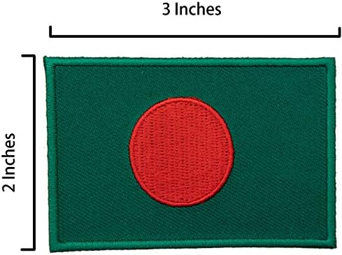 А-Еден 2 парчиња Пакет- Лалбаг Форт обележје Шилд Пат+Бангладеш знаме, палка за обележје, патнички лепенка, шиење на/железо на лепенка за кошули со фармерки, патриотс