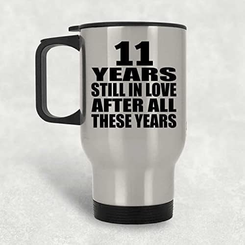 Дизајнирајте 11-годишнина 11 Години Сеуште Во Љубов По Овие Години, Сребрена Патна Кригла 14оз Изолирана Гимнастика Од Нерѓосувачки