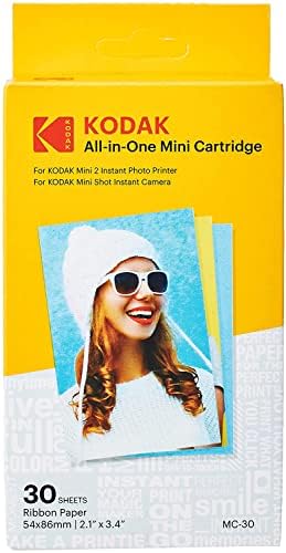 Kodak mini 2 кертриџ за печатач за фотографии MC се-во-едно хартија и касети за мастило за мастило-Компатибилен со Mini Shot Camera, Mini 2