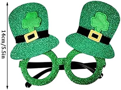 Ирски очила за очила за очила Ирска декорација Смешно зелено пиво Фото Фото реквизити Фестивал Подароци за знамиња за надвор