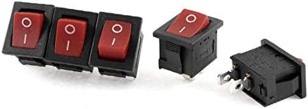 Нов LON0167 5 PCS RED ON OF-OFF 2 SPST SPST SNAP во Rocker Switch (5 Stück Rot On-Off 2-позиција SPST-SNAP-IN-IN-ROCKER-SHALTER