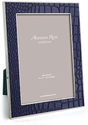 Адисон Рос ограничена сина крокодил и сребрена рамка, 5 x7 во кутија за подароци