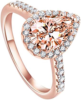 2023 година Нов ангажман круг Циркони жени свадбени прстени накит за накит за жени со целосен дијамантски дами прстен ретро прстени