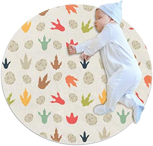 Детски теписи Племамат ползи килими за бебе, слатки диносауруси и јајца од јајца, дете, дете во спална соба игра за игра безбедно подрачје килим 3 метри