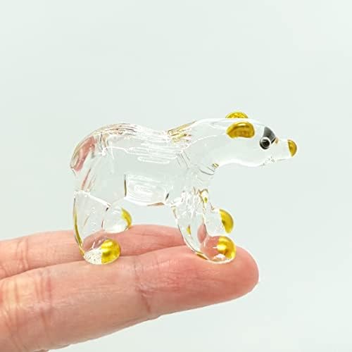 Минијатурни фигурини на сансукијај, животни со рачно разнесено стакло уметност колекционерски подарок Декориј, чисто злато