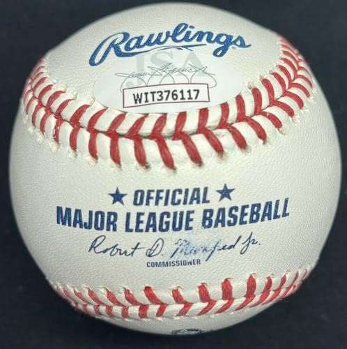 Ренди nsонсон со полно име потпишано пензионирано лого статистичко бејзбол ЈСА - Автограмирани бејзбол