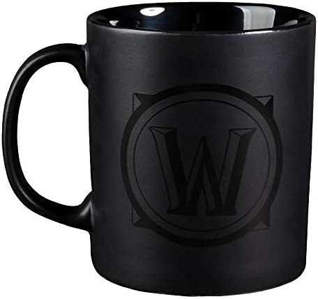 Џинкс Светот На Воркрафт Затемнување Логото Керамички Кафе Кригла, Црна, 11 унци