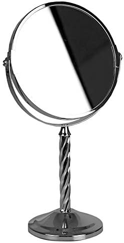 Насловна Основи Спирала Двострани Козметички Огледало Маса Шминка Прилагодливи Ротирачки 180 ° Суета Вртливото Огледало За Лице Убавина, Козметички,
