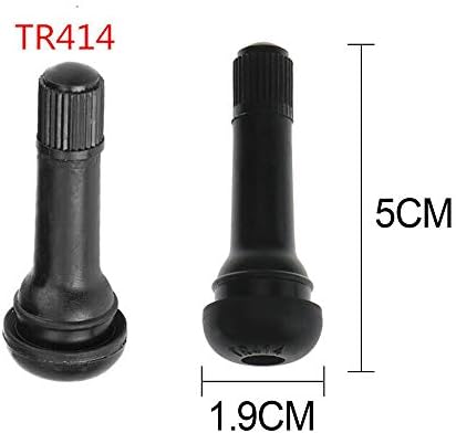 QISF 100PCS TR413 и TR414 SNAP-IN Стандардна должина на црна гумена гума за гума за гума за дупки од 0,453 ”инчи од 11,5 мм дупки