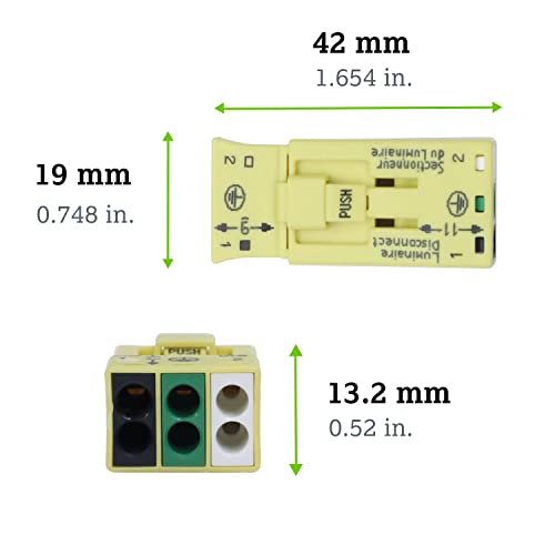 873-953 | Wago Luminaire Disconnect Connector | 3-пол конектор | Со „направете го првото/паузата последно“ копнено коло | Жолта