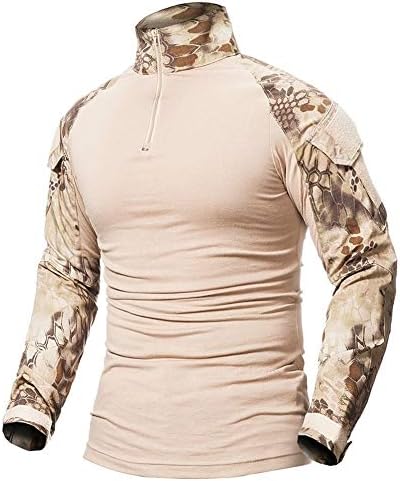 Тактички кошули на Лиличан за мажи со долга ракав воена кошула тактичка борбена кошула со патент кошула со патент