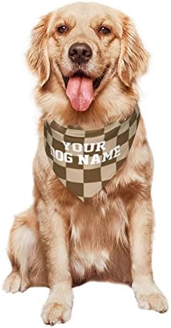 Обичај кучиња бандана со името на текстот за вашето домашно милениче Персонализирано кучиња бандани, роденденски триаголник