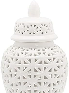 Heimp модерна порцеланска ѓумбир тегла за тегла за чување тегла за приказ на керамички цветни вазни за дневна соба спална соба маса за