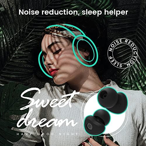 Eva Belle Earplugs за спиење, еднократно меки силиконски ушни приклучоци Намалување на бучава Висока верност за спиење, лет, работа, намалување