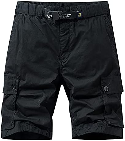 Машки шорцеви за мажи, еластични џебни панталони памучни панталони, комбинезони од товар