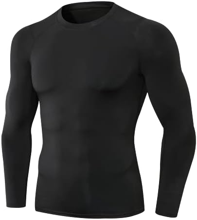 Машки компресија Долги ракави кошули Атлетски тренингот маичка ладно суво трчање врвови за теретани подлежи на базели