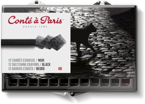 Конте à Париз 12 брои hb скицирање на креони, црно
