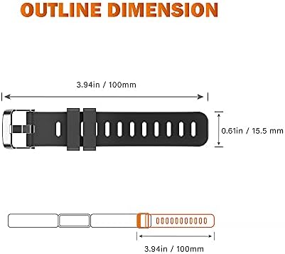 Tusita 2-пакет глужд и поголеми димензии на зглобовите Extender Band компатибилен со Fitbit Ace 1 2 3, Inspire 1 2 3, Inspire