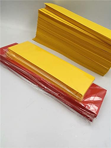 Welliestr 100 парчиња таоистички материјали, добра жолта хартија, празна жолта хартија, празна фу хартија, празна среќа жолта