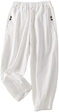 Женски обичен фенер затегнати харем панталони лабава панталони летни шипки со џеб