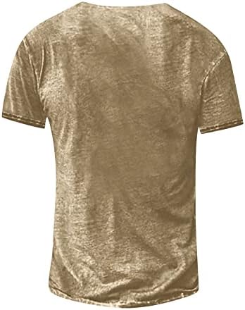 4-ти јули маички кошула машка гроздобер на отворено пешачење со кратки ракави печатени маица за дишење на копче V вратот на кратки ракави