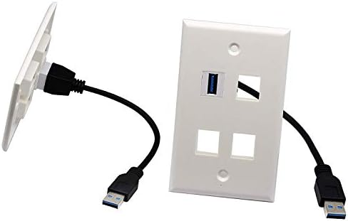 USB 3.0 Keystone Jacksters Вметнува кабел, haokiang USB 3.0 женски до USB 3,0 машки клуч за вметнување wallиден плоча Адаптери за адаптери