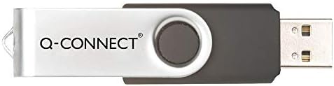 Q-Connect Silver/Black USB 2.0 Swivel 16 GB Flash Drive KF41513