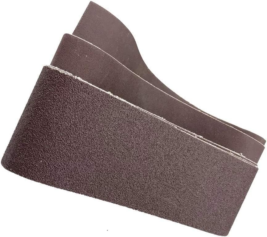 ИВЕС Комерцијален абразивен појас за појас на појас 6 парчиња 533 * 75мм пескачки појас 3 * 21 крпа за пескарење за мек метал мелење Полес