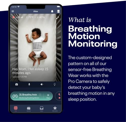 Нанит Дишење Носете Лопатка 1-Пакет-Работи Про Бебе Монитор За Следење На Сензорот За Движење На Дишењето-Бесплатни, Предупредувања