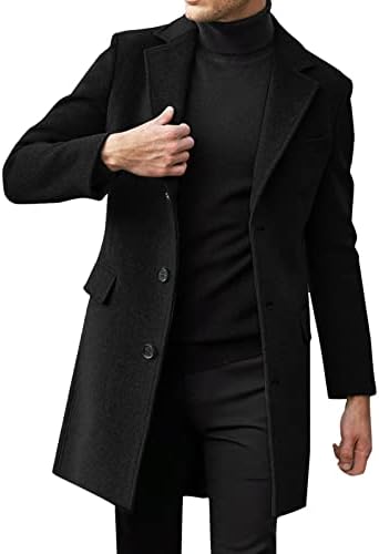 Работен капут за мажи мажи плус големина зимски палто јака со долги ракави со долга кожна јакна надолу по јакна мажи ладно