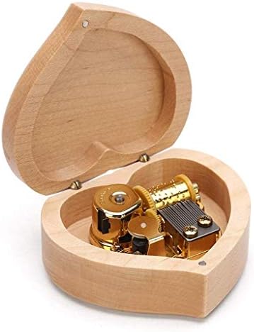 XJJZS Музички кутија во облик на гроздобер дрво врежан механизам музички кутија за ветер музички кутија подарок за замокот Мелоди