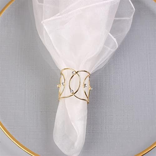 Lly 6pcs кинески модел на прстен од салфетка помеѓу крпа за крпа од салфетка модерна X-форма ткаена салфетка прстен