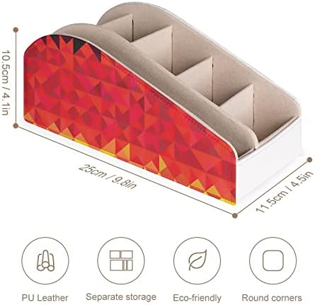 Германија Геометриски држач за далечински управувач со 6 оддели PU кожа далечински организатор за складирање кутија за домашна