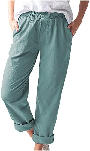 Oelaio 2023 Women'sенски плус големина еластични панталони за половината, кои трчаат џогер џемпери со џебови лабави опремени