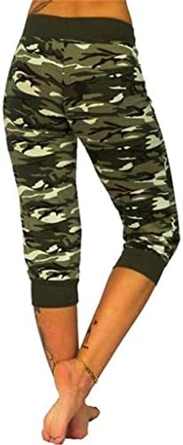 ZSDVBZSенски јога панталони Капри со џебови лабава тренингот со високи хеланки со високи нозе со лична нога исечени џемпери