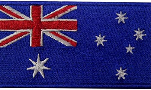 Знамето на Австралија извезено лепенка австралиско железо на шиење на национален амблем