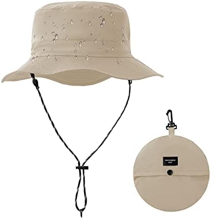 Водоотпорен водоотпорен сонце UPF 50+ капа за корпа за пакувања за риболов со плажа лесна пешачење отворено капаче лето сафари буни капа