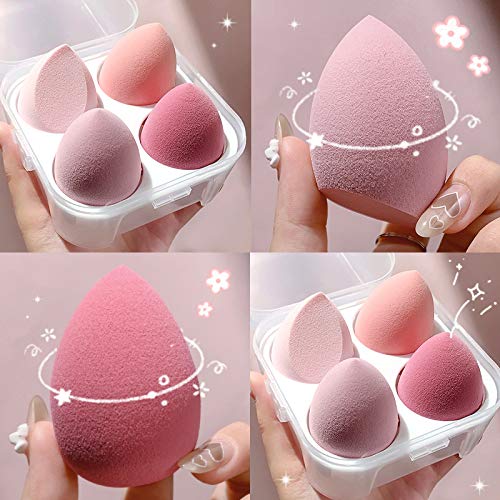 4-парчиња убавина за шминка за шминка за шминка за шминка за шминка, сет, влажна и суво јајце со јајце