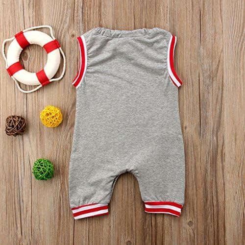 Хонганда дете новороденче момче момче без ракави на 4 -ти јули Romper Scompuit Playsuit летна облека