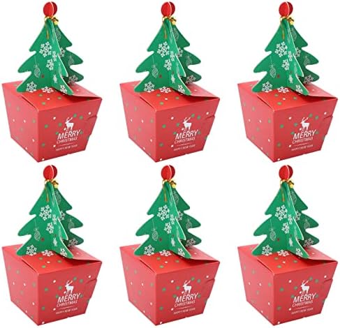УПКОХ 3д Кутии За Бонбони За Новогодишна Елка: Фаворизирајте Контејнери Божиќна Кутија За Бонбони Божиќна Елка Фаворизира Кутија За Пакување