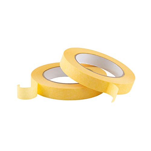 Lichamp 20 пакет жолти автомобилски рафинирани ленти за маскирање 0,7-инчи и 30 пакувања жолти автомобилски рафинирани маскирани