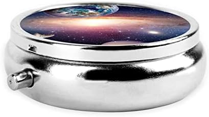 Универзум Планетска пилула кутија 1.84in, преносна кутија за пилули за џеб или чанта пилула кутија медицина витамин организатор