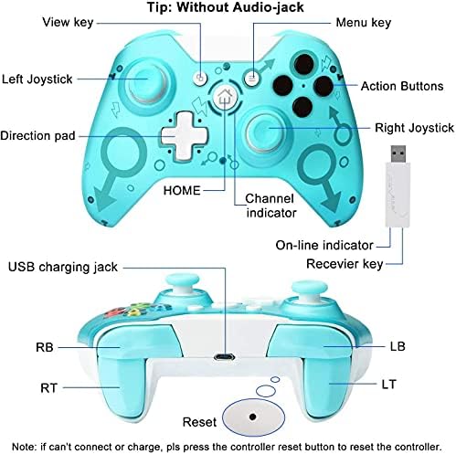 Безжичен Контролер За Xbox One, Компатибилен Со Xbox ONE S X PS3 И КОМПЈУТЕР со 2,4 G Врска