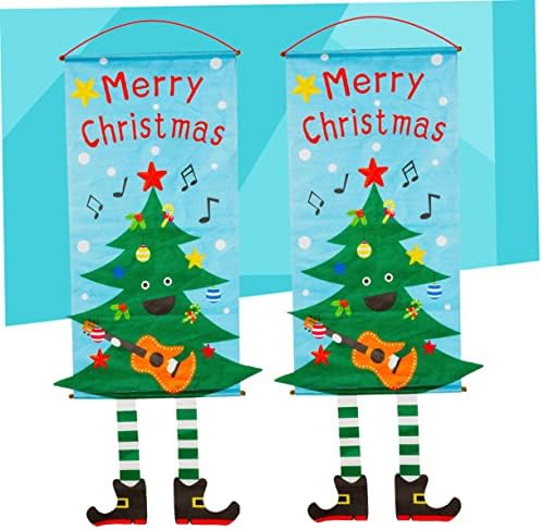 Јојофуни Санта знаме на отворено украси украси за украси Дедо Градинарско знаме Божиќно wallид знак што виси Божиќна декорација Божиќна