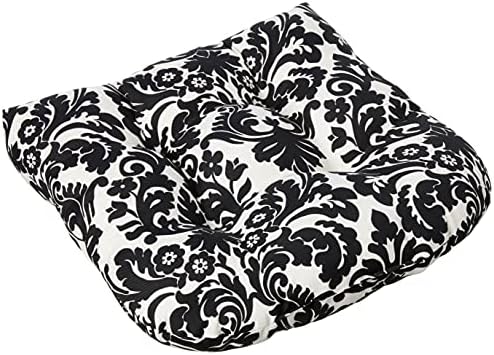 Перница совршена надворешна/затворена суштина Оникс тафтирани перничиња за седишта, 2 брои, црна