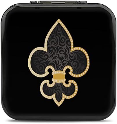 Fleurdelis Fleur de Lis Royal French French Gothic PhockProof Game Case Case 12 Slots Game Game Card Card Storage Protective Cropbation Cropbational